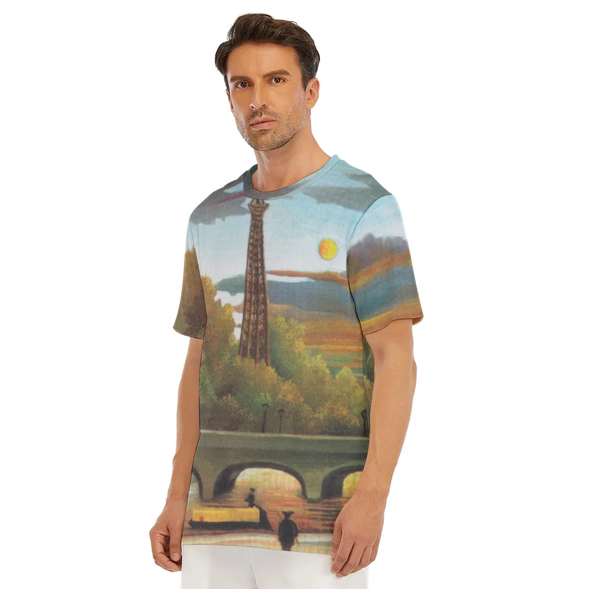 Henri Rousseau's Seine and Eiffel Tower in the Sunset T-Shirt - Image 6