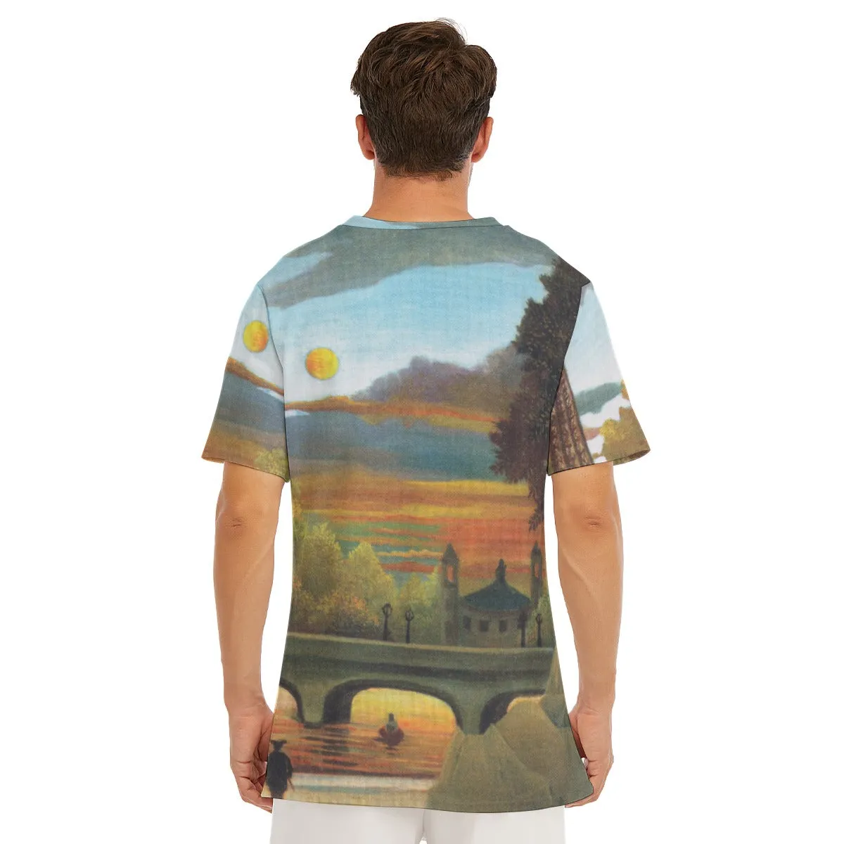 Henri Rousseau's Seine and Eiffel Tower in the Sunset T-Shirt - Image 7