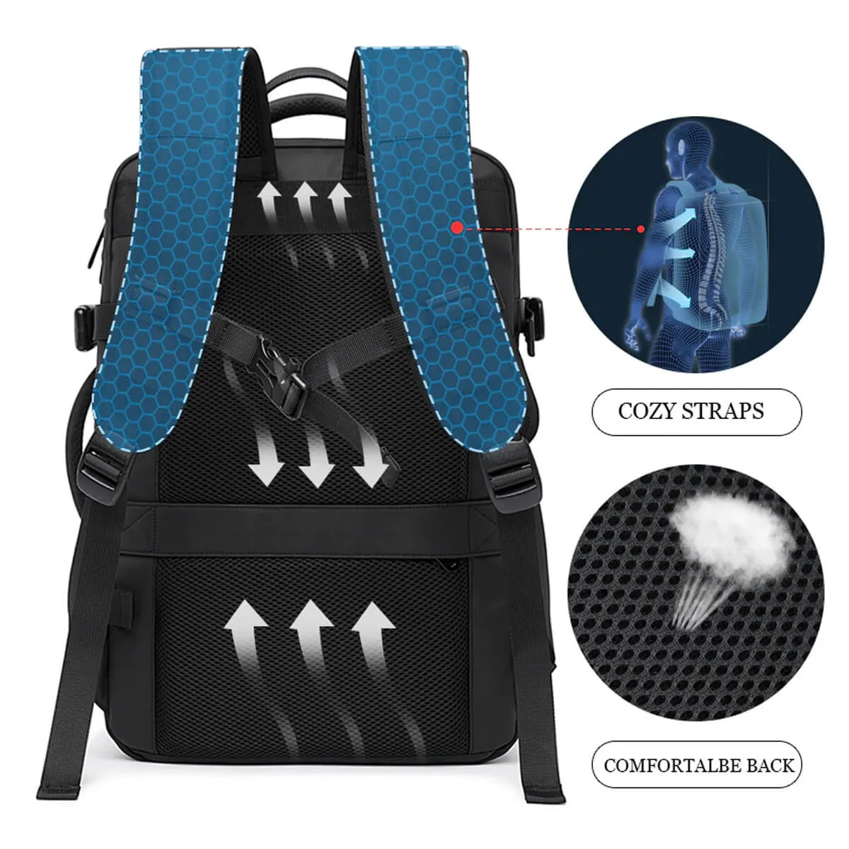 High-Quality Expandable USB Charging Large Capacity Backpack - Image 11