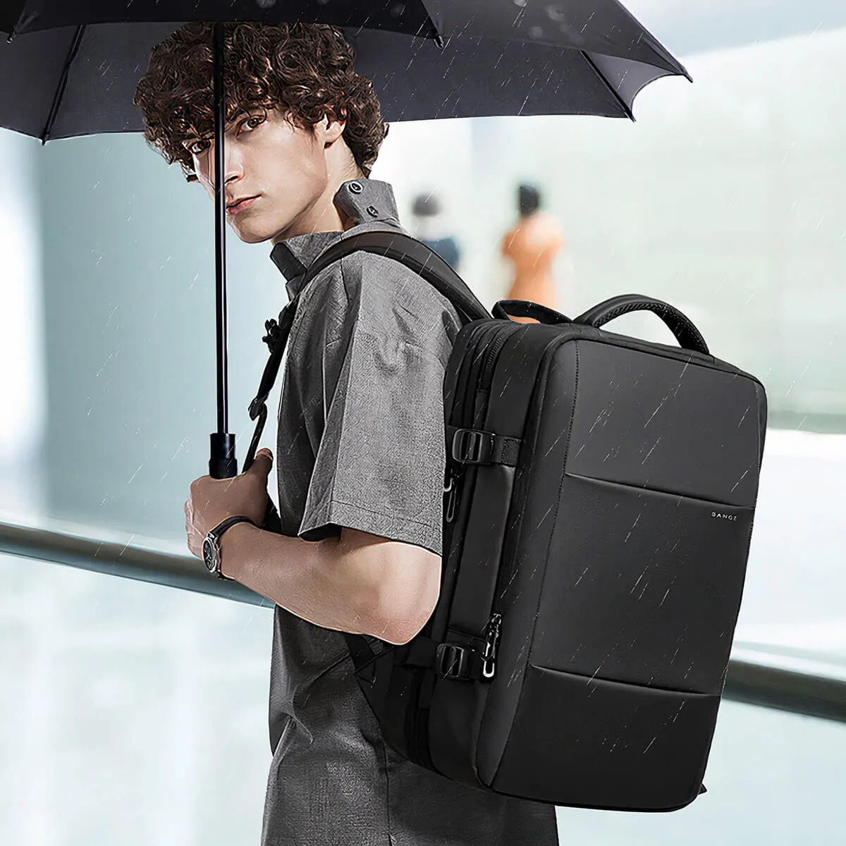 High-Quality Expandable USB Charging Large Capacity Backpack - Image 5
