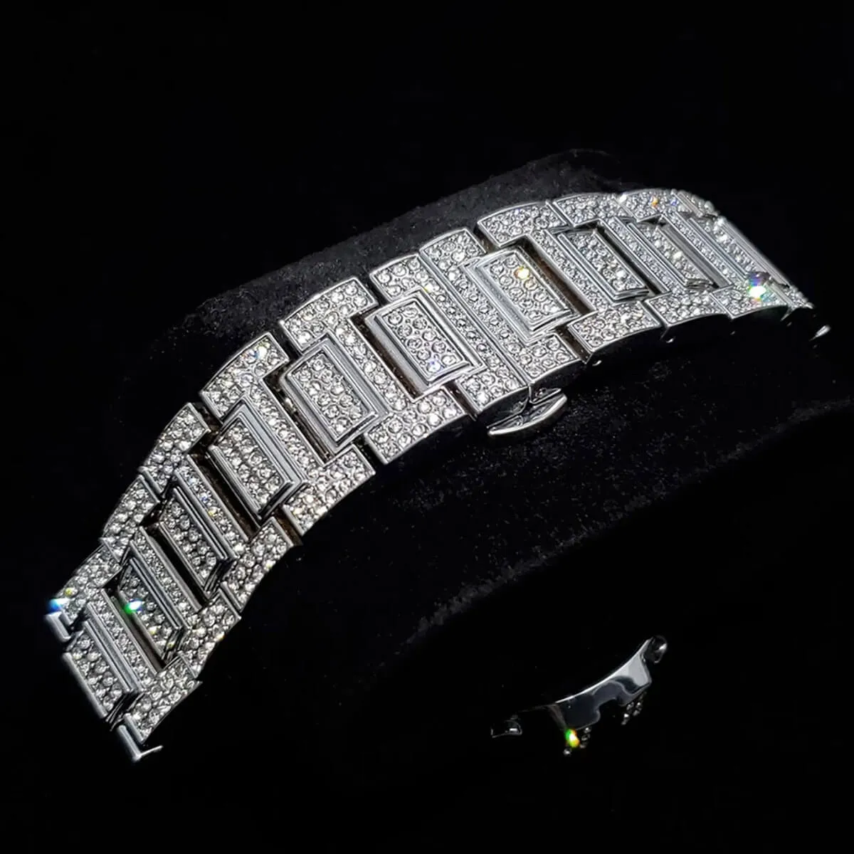 Hip Hop Fully Iced Out Digital Stainless Steel Watch - Image 12