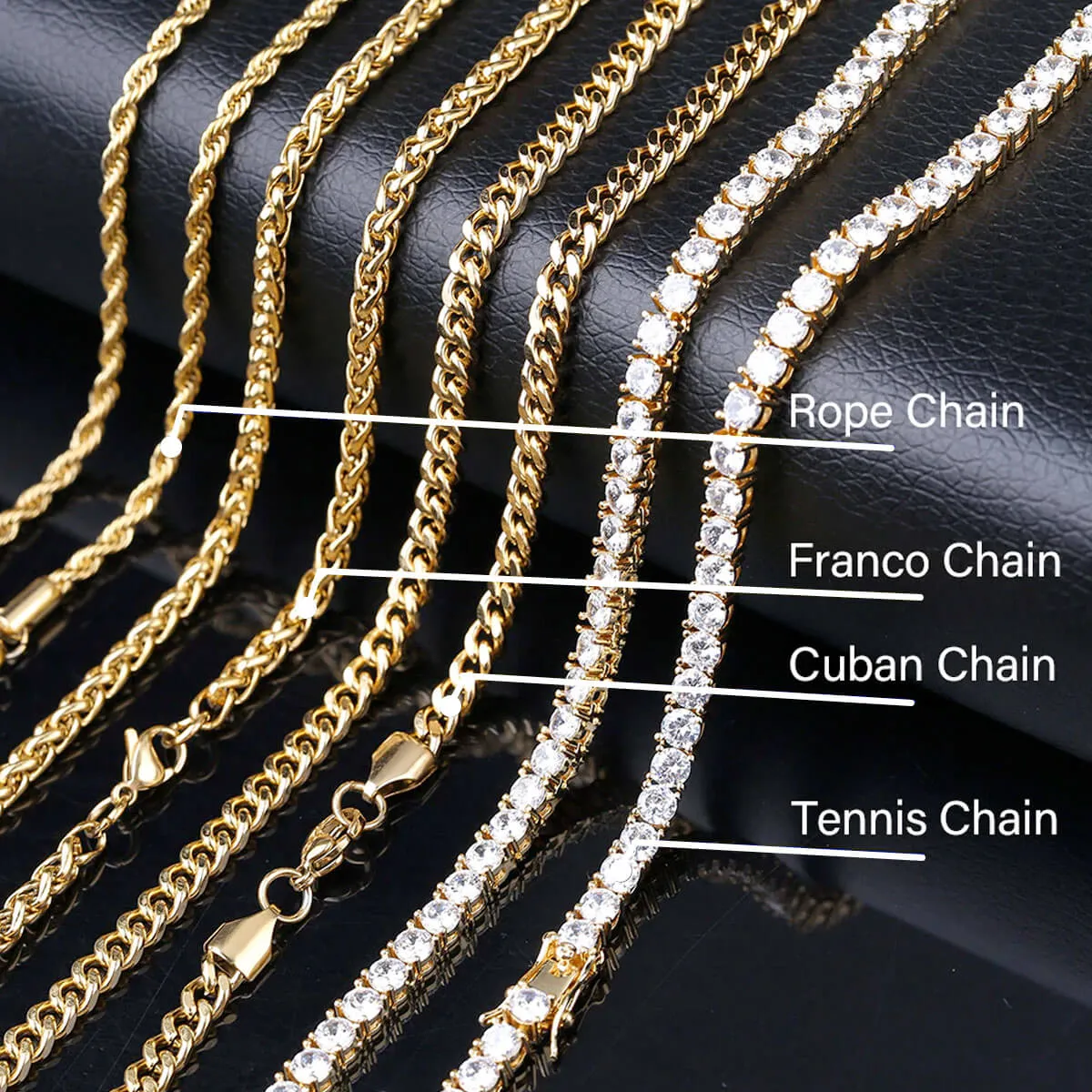Hip Hop Ice Crystal Cubic Zirconia Pendant Chain Necklace - Image 3