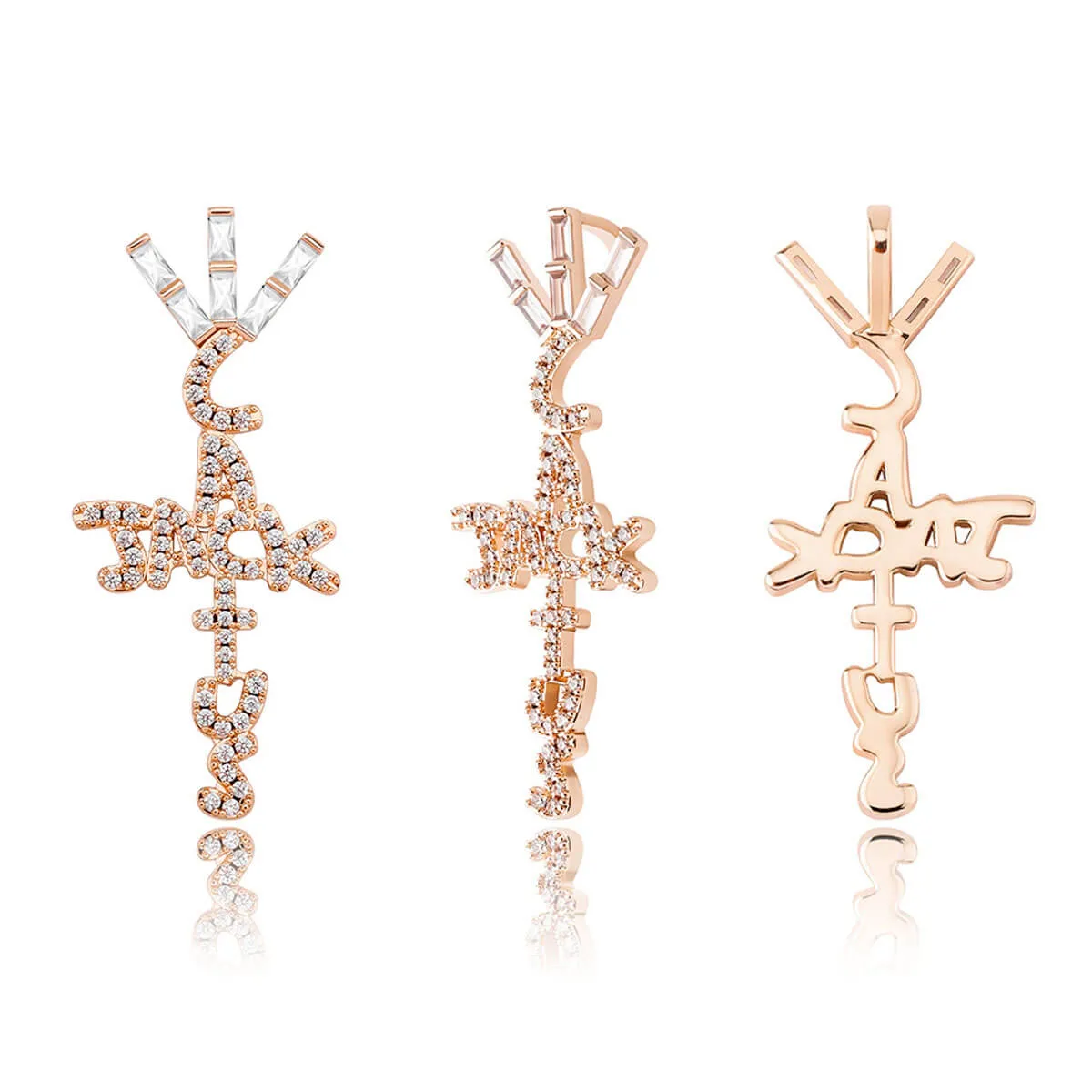 Hip Hop Ice Crystal Cubic Zirconia Pendant Chain Necklace - Image 8