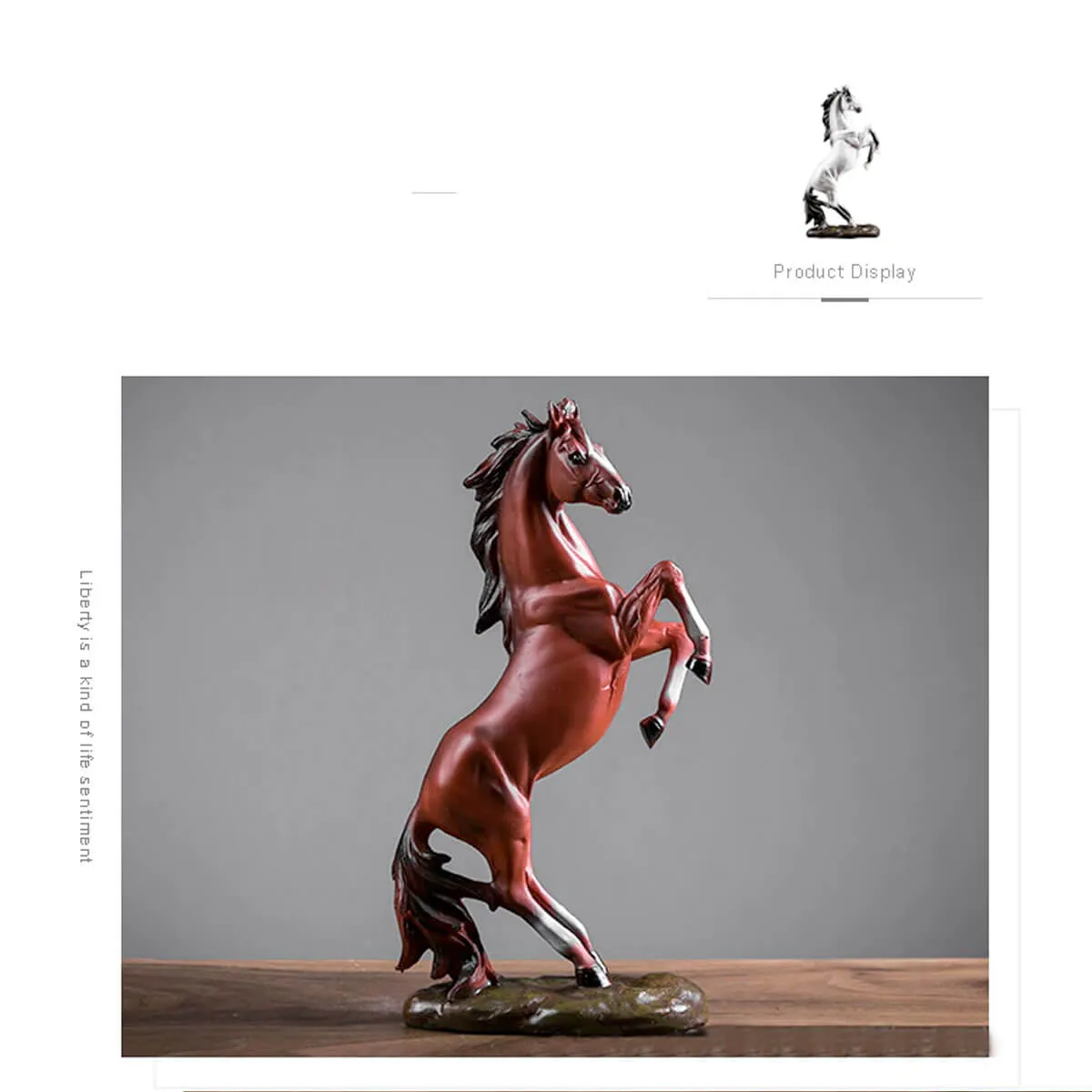 Horse Statue Animal Figurines Resin Sculpture Art - Image 5