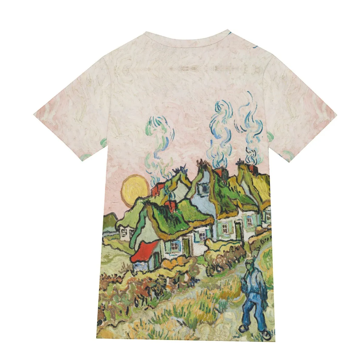 Houses and Figures by Vincent Van Gogh T-Shirt - Image 2