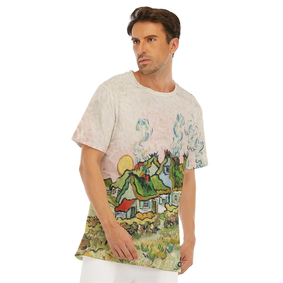 Houses and Figures by Vincent Van Gogh T-Shirt - Image 5