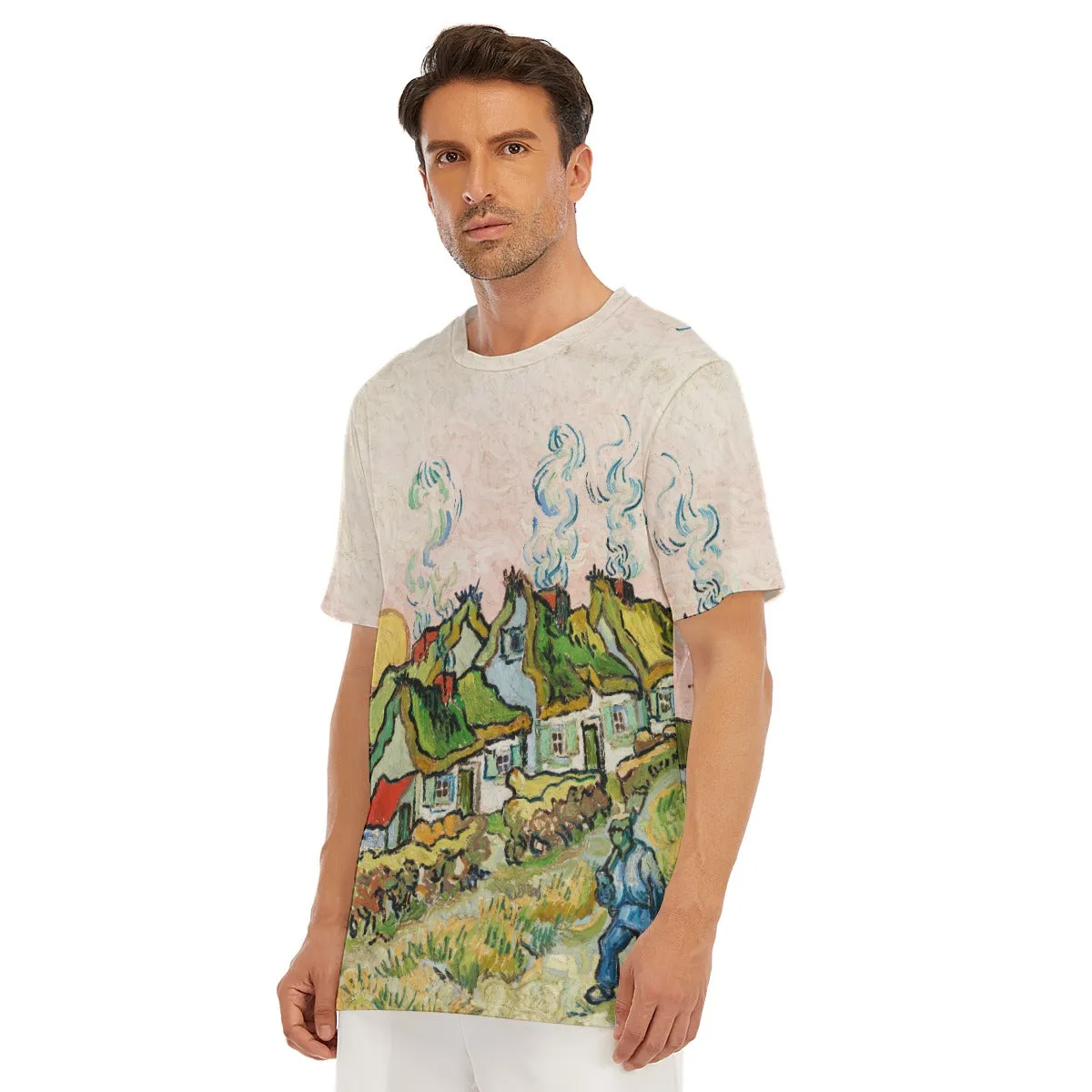 Houses and Figures by Vincent Van Gogh T-Shirt - Image 6