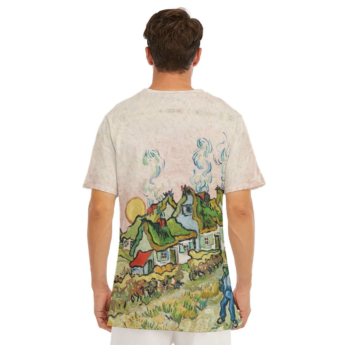 Houses and Figures by Vincent Van Gogh T-Shirt - Image 7