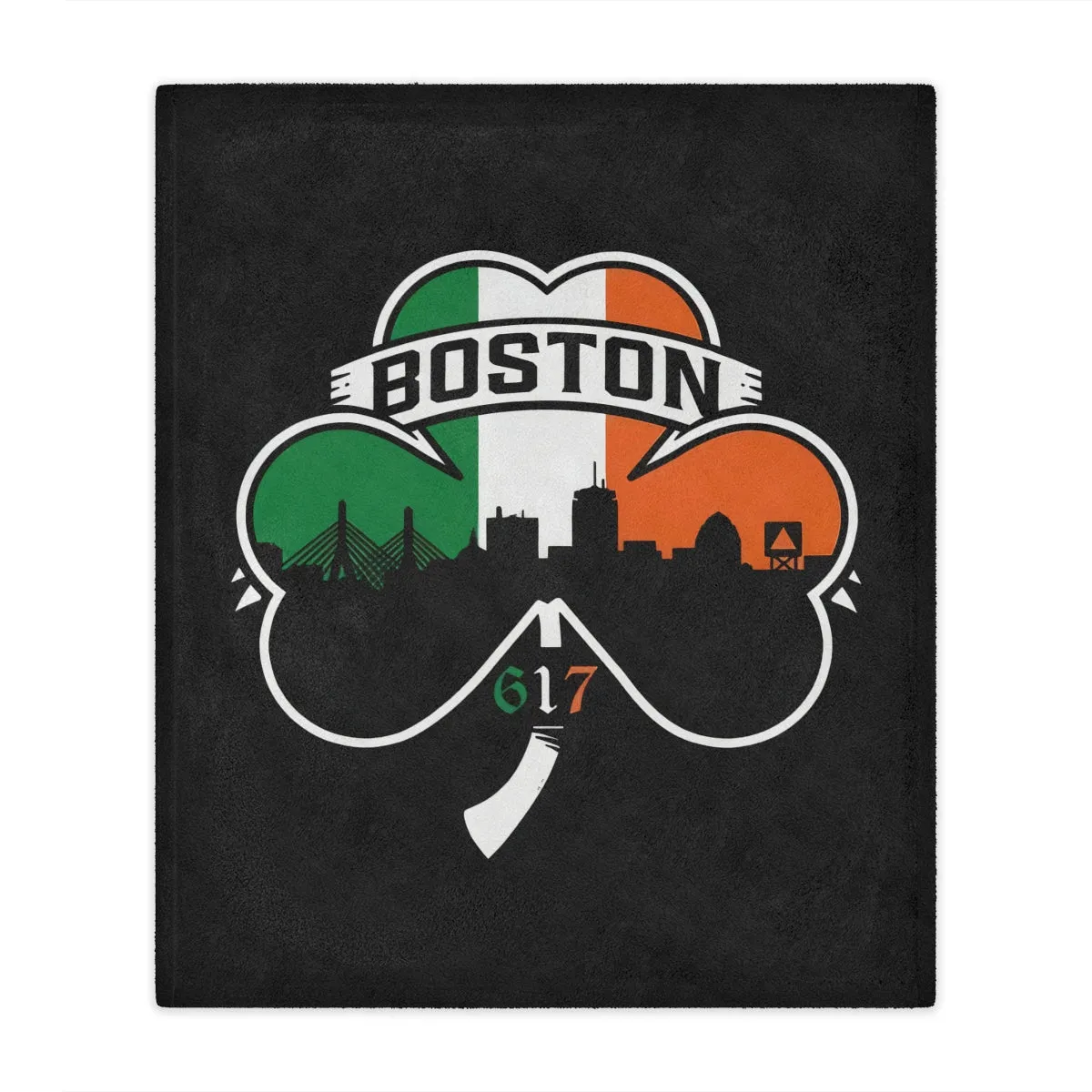 Irish Boston Massachusetts 617 Blanket
