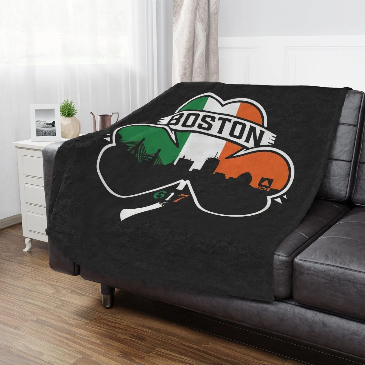 Irish Boston Massachusetts 617 Blanket - Image 3