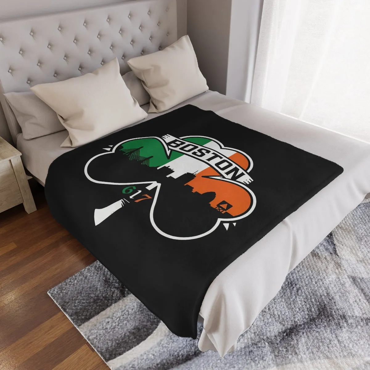 Irish Boston Massachusetts 617 Blanket - Image 4