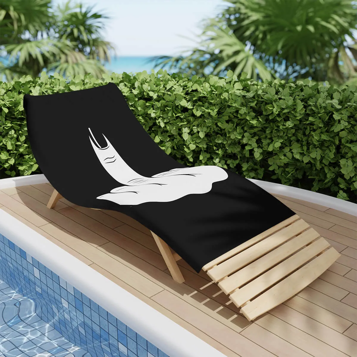 Kiss My Middle Finger Beach Towel - Image 3