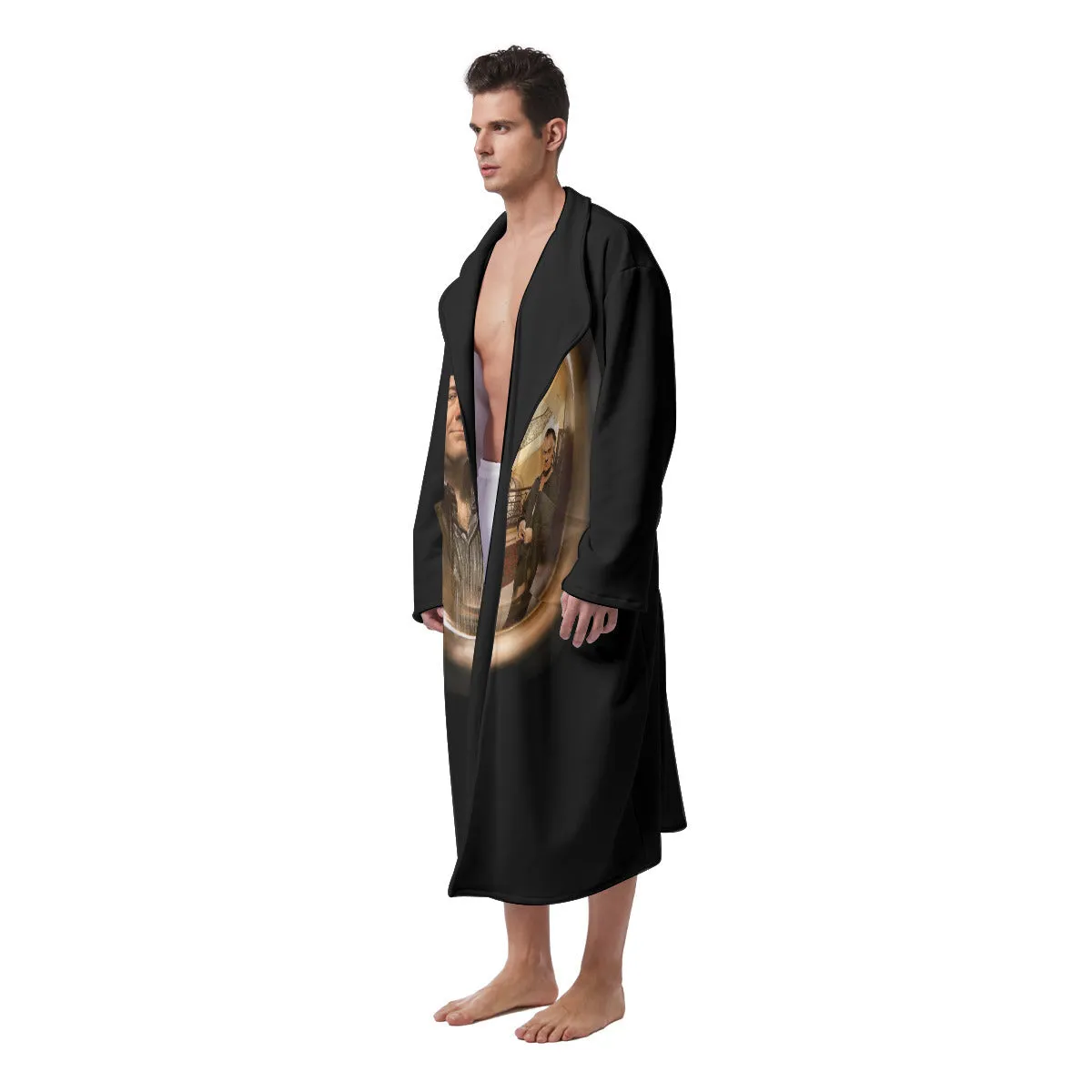 Knock Knock Tony from New Jersey Mobster Heavy Fleece Robe - Image 2