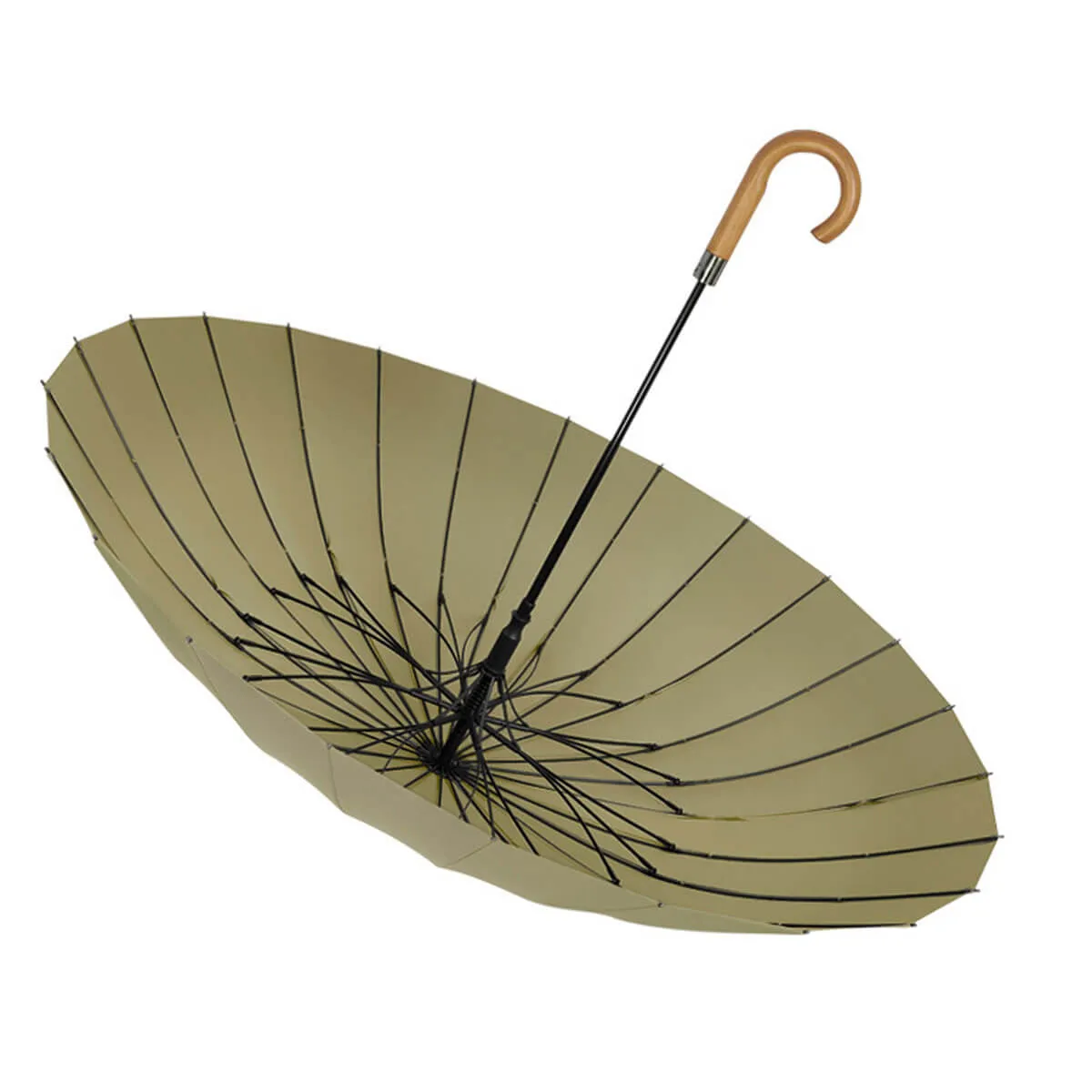 Large 24K Wood Handle Business Umbrella - Image 10