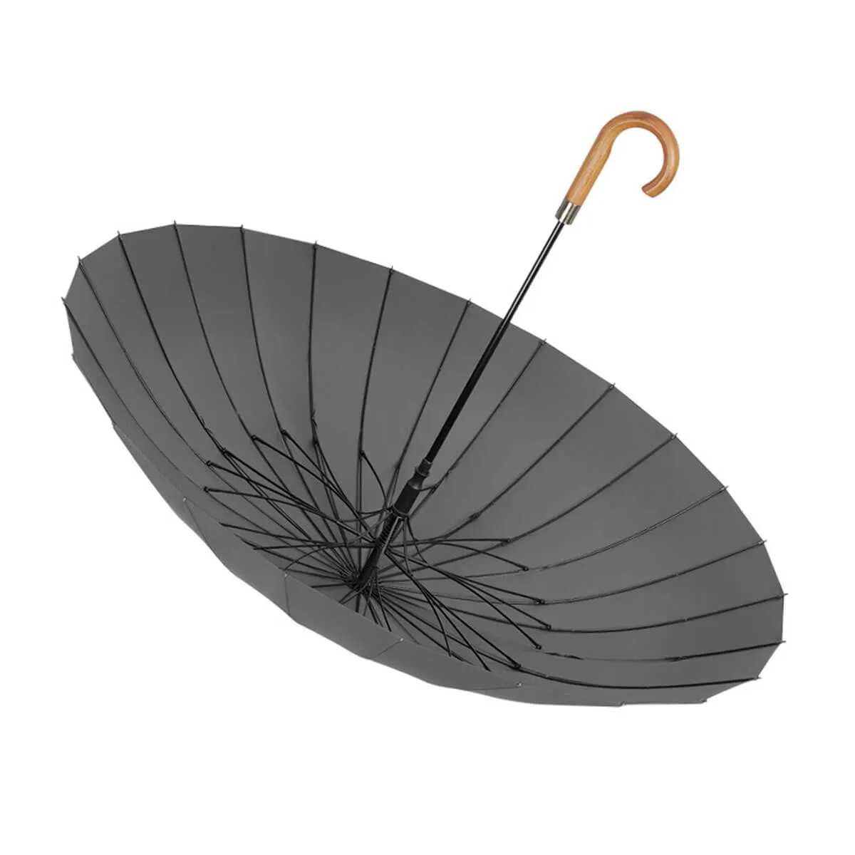 Large 24K Wood Handle Business Umbrella - Image 8