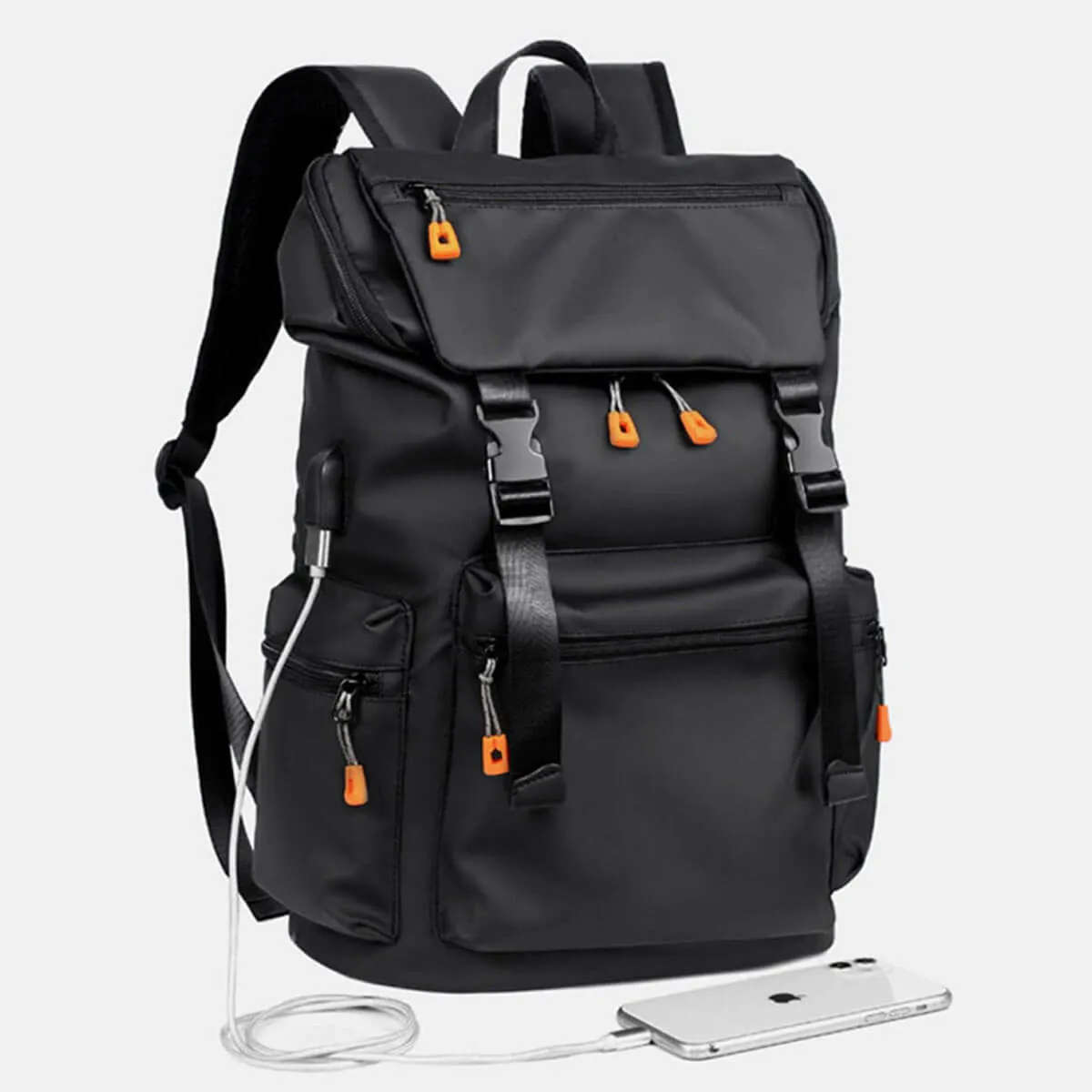 Large Capacity Business Travel High-Quality USB Charge Backpack - Image 3