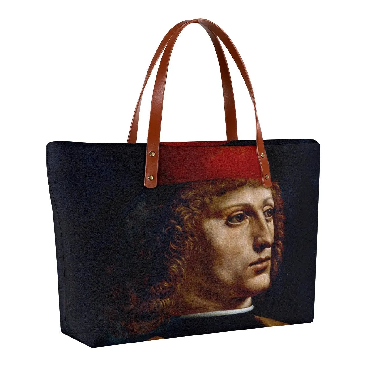 Leonardo da Vinci's The Portrait of a Musician Tote Bag - Image 2