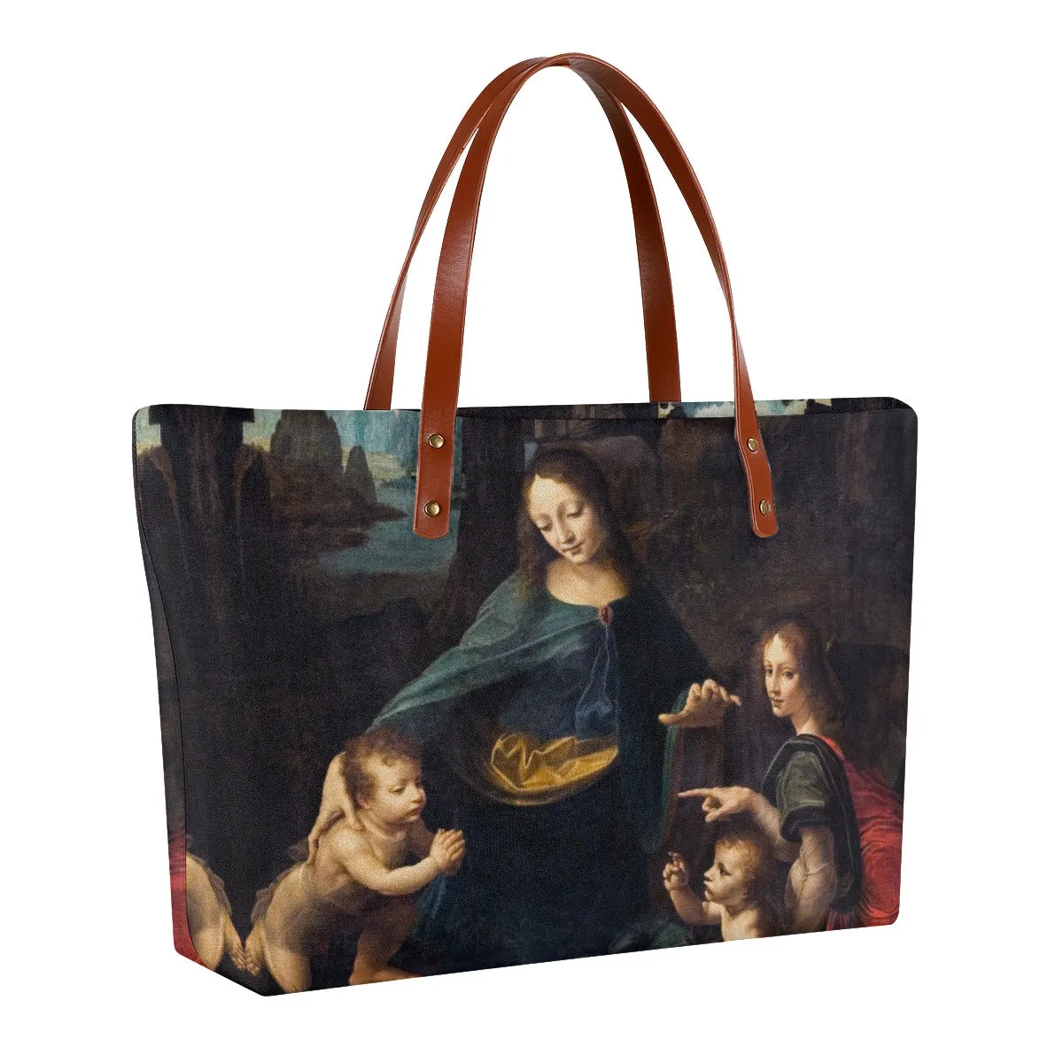 Leonardo da Vinci's The Virgin of the Rocks Tote Bag - Image 2