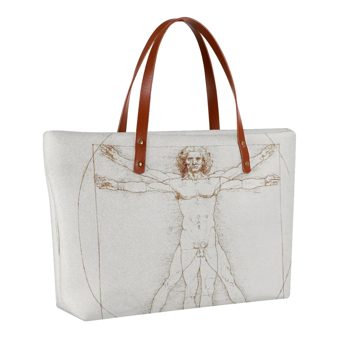 Leonardo da Vinci's Vitruvian Man Art Tote Bag - Image 2