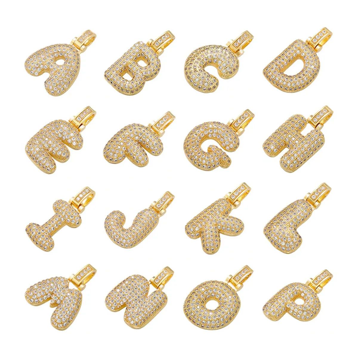 Luxury Delicate and Fat 26 Golden Letter Pendant