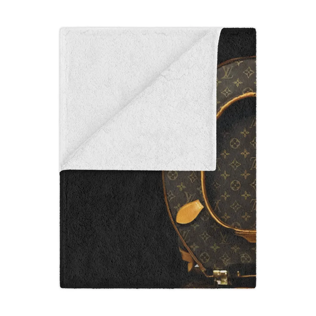 Luxury Golden Toilet Mob Wife Minky Blanket - Image 2
