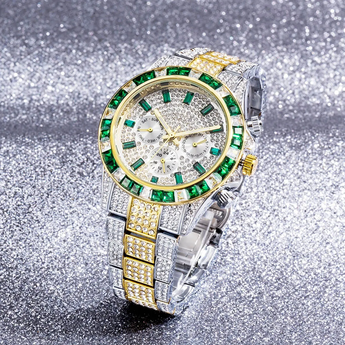 Luxury Iced Out Diamond Stainless Steel Watch - Image 20