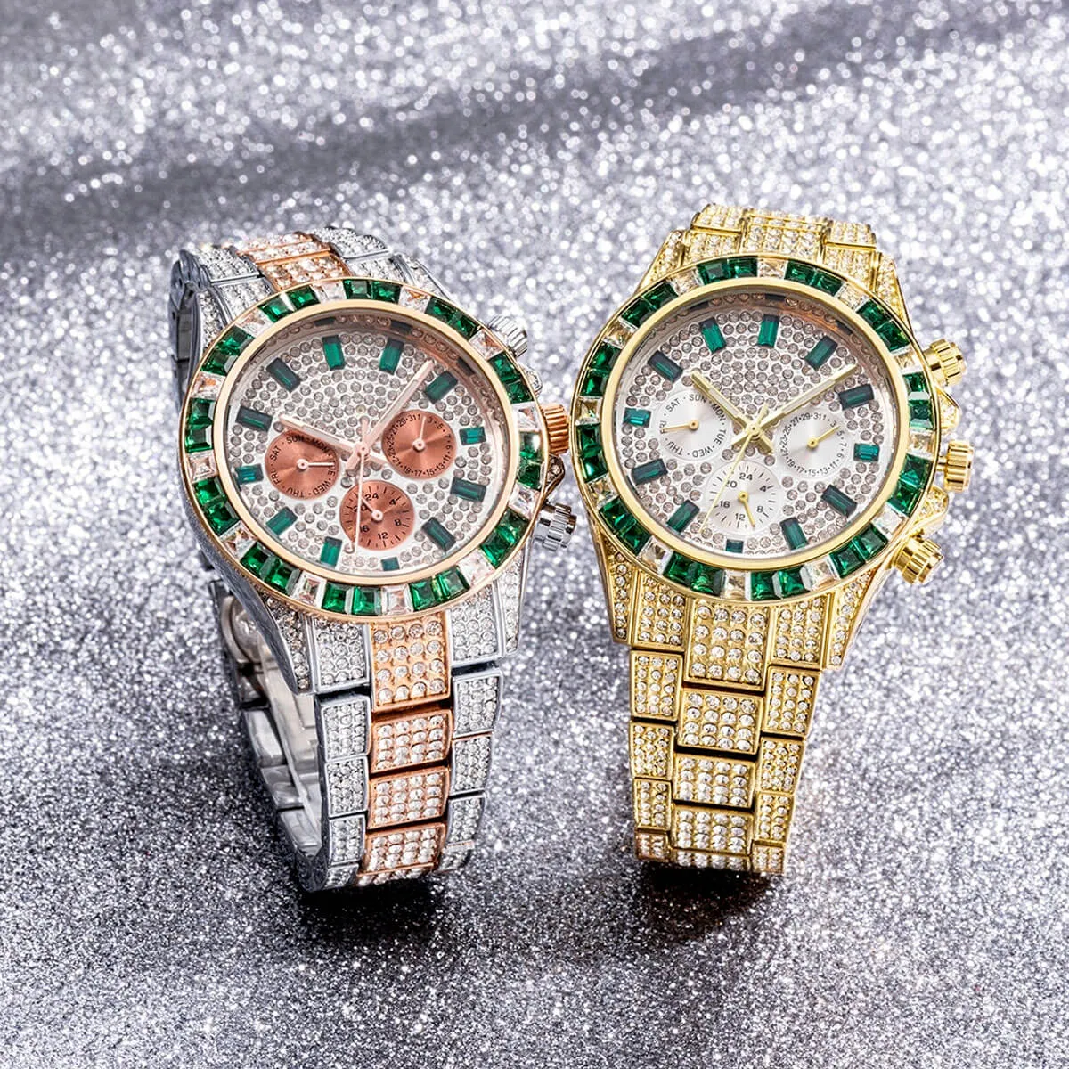 Luxury Iced Out Diamond Stainless Steel Watch - Image 29