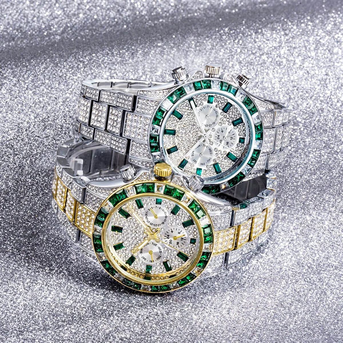Luxury Iced Out Diamond Stainless Steel Watch - Image 30
