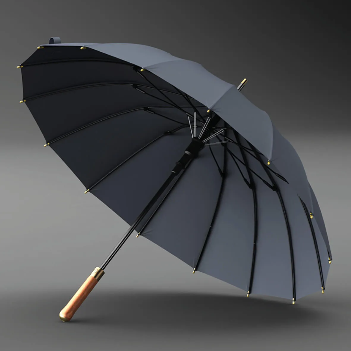 Luxury Large 16 Ribs Handle Business Gentleman Umbrella - Image 10