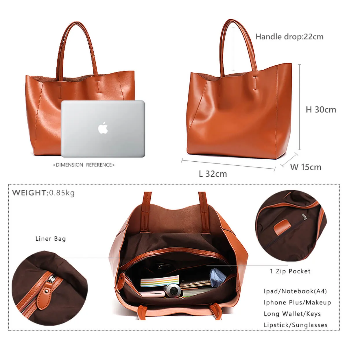 Luxury Leather Designer Women Tote Bags - Image 17