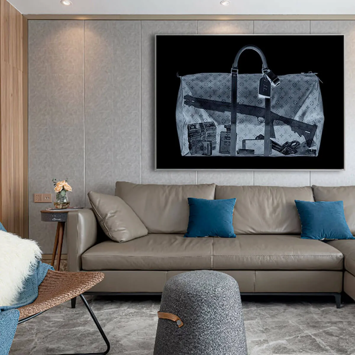 Luxury Money Perfume In Bag Art Canvas Painting Print Wall Art - Image 3