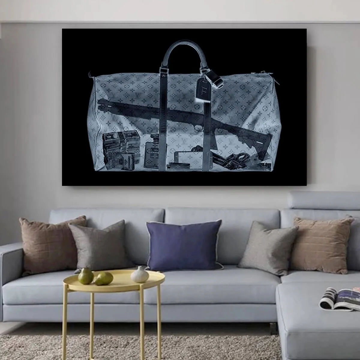 Luxury Money Perfume In Bag Art Canvas Painting Print Wall Art - Image 4