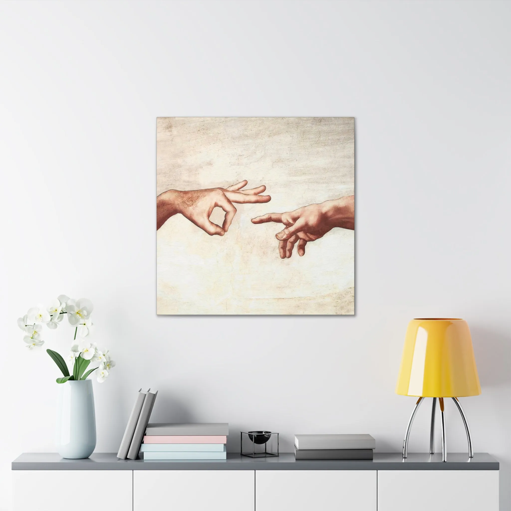 Michelangelo The Creation of Adam Parody Canvas Gallery Wraps - Image 10