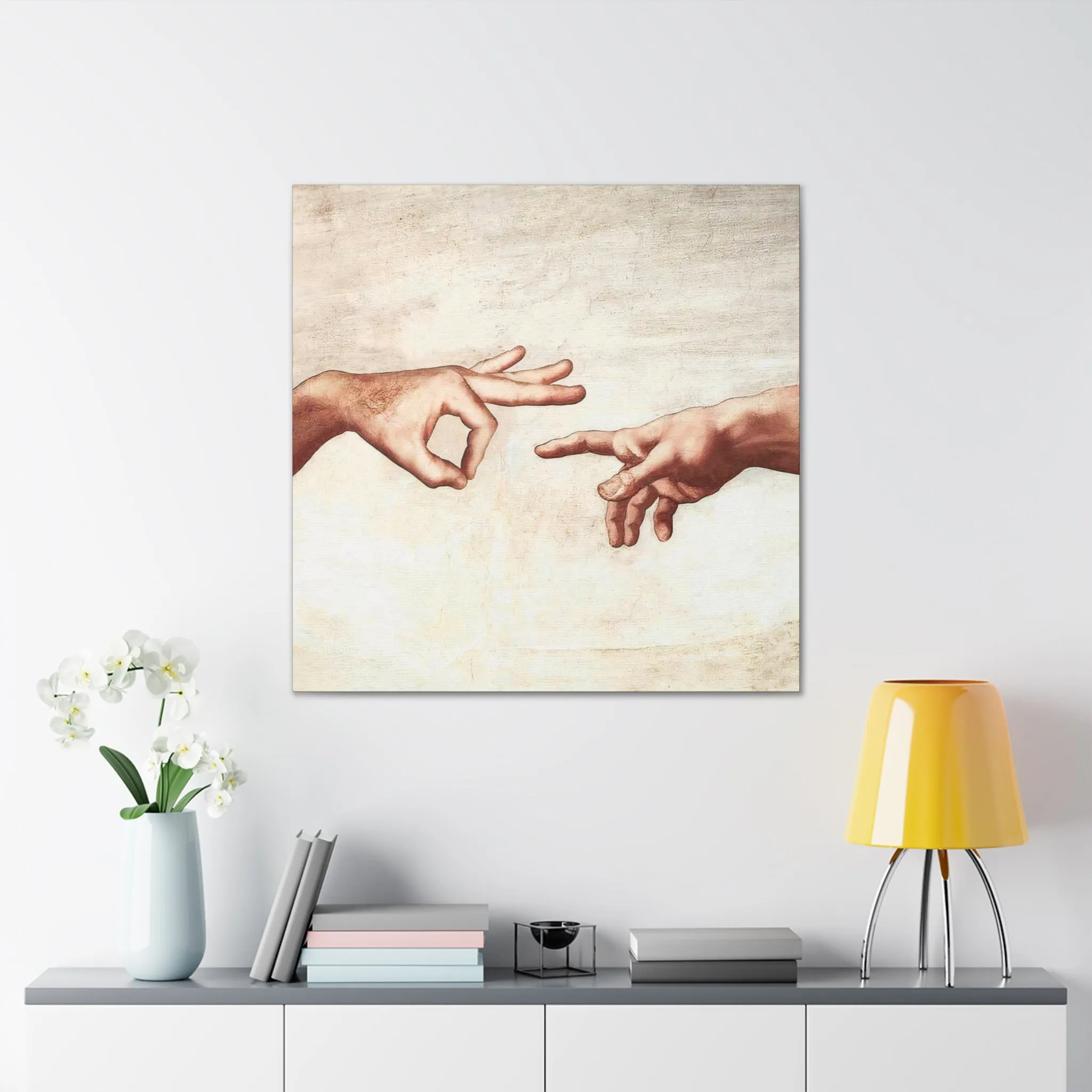 Michelangelo The Creation of Adam Parody Canvas Gallery Wraps - Image 12