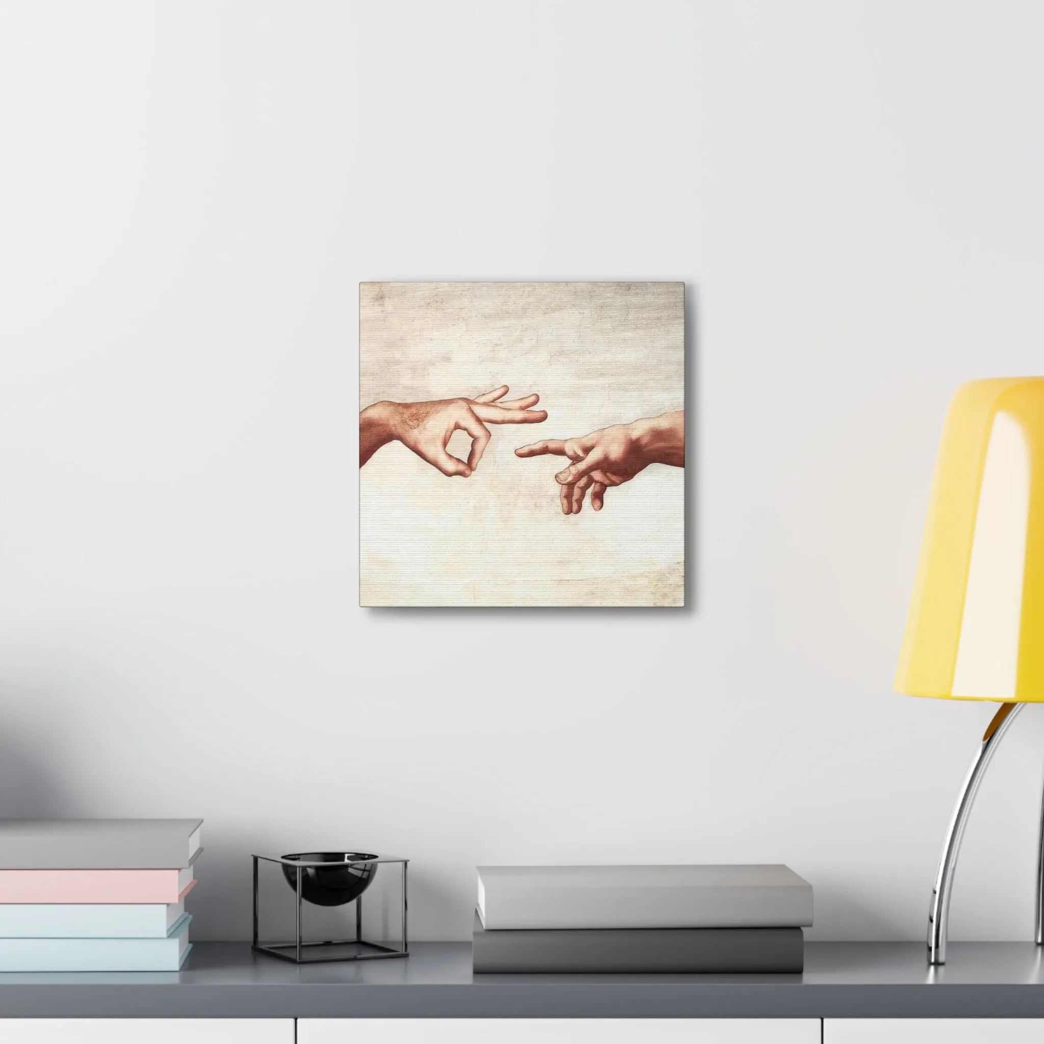 Michelangelo The Creation of Adam Parody Canvas Gallery Wraps - Image 2