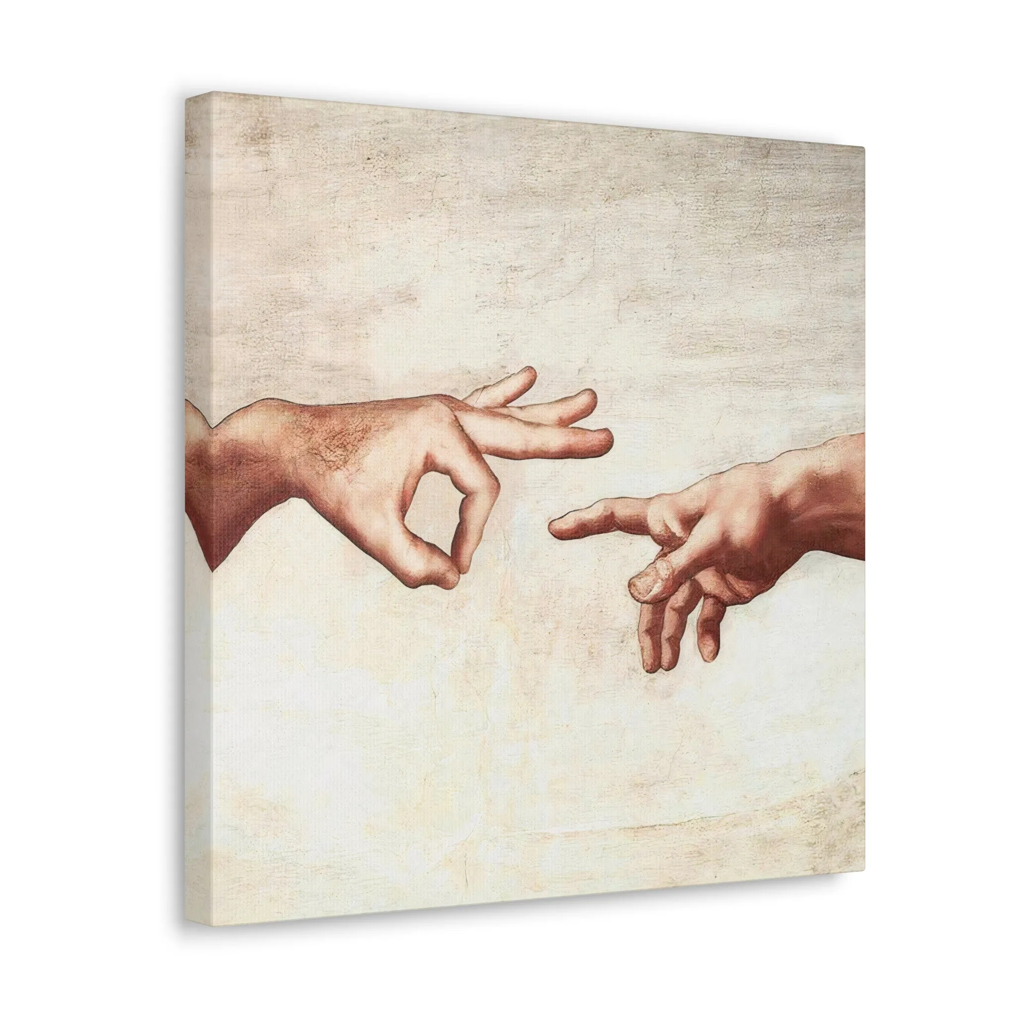 Michelangelo The Creation of Adam Parody Canvas Gallery Wraps - Image 3