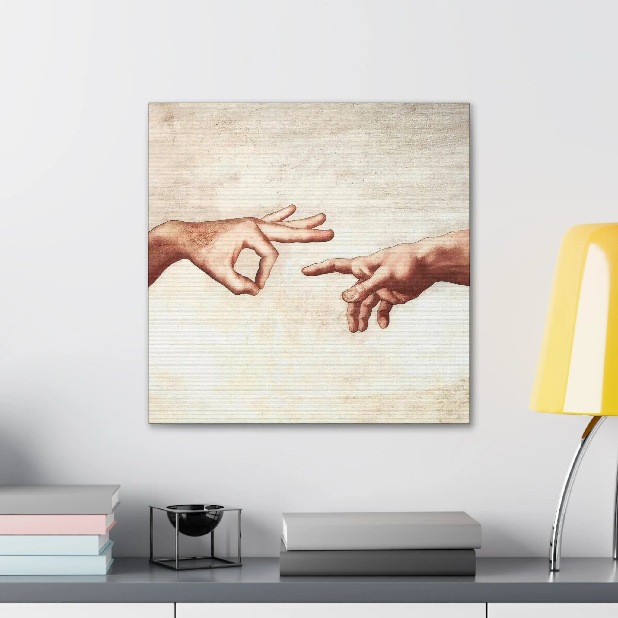 Michelangelo The Creation of Adam Parody Canvas Gallery Wraps - Image 6