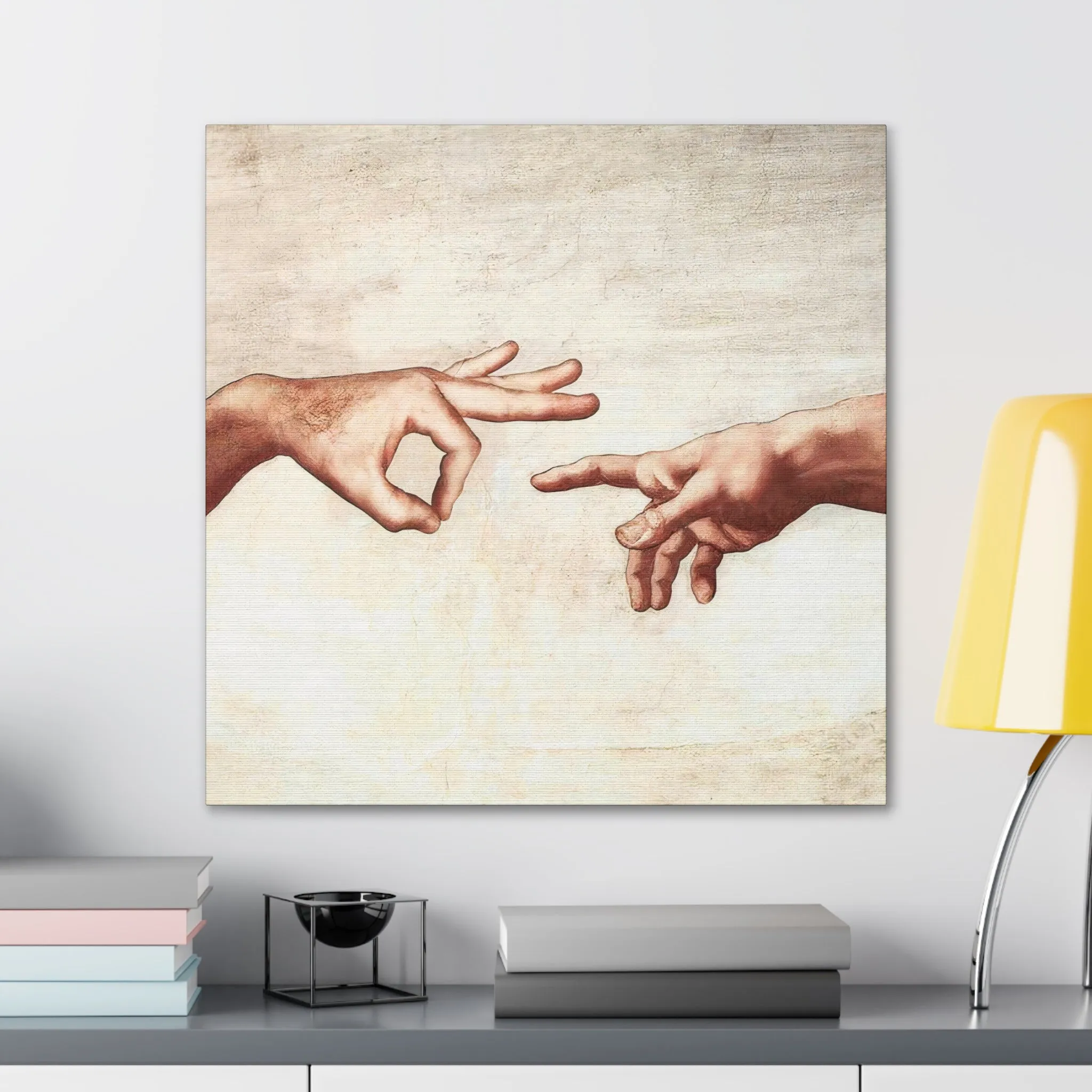 Michelangelo The Creation of Adam Parody Canvas Gallery Wraps - Image 8