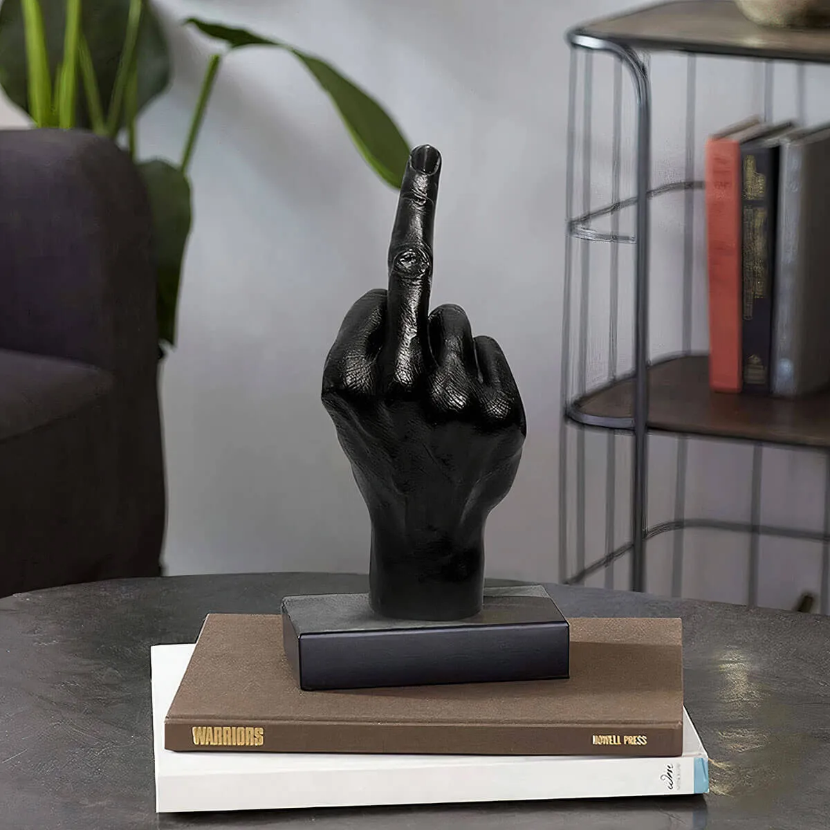 Middle Finger Abstract Handicraft Resin Art Sculpture - Image 2