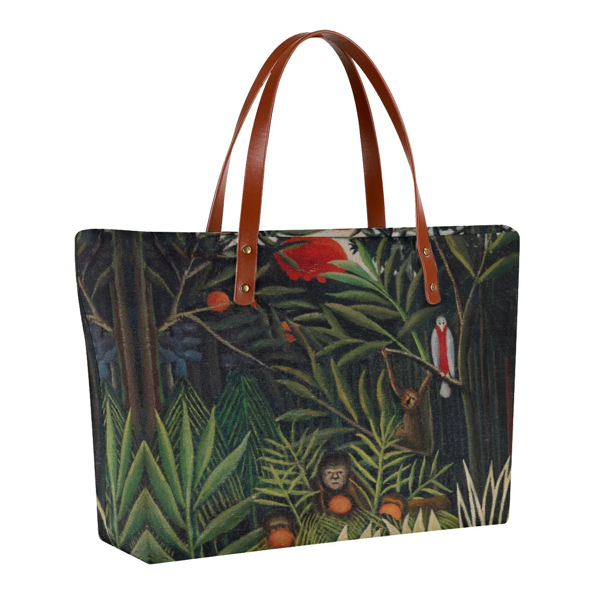 Monkeys and Parrot by Henri Rousseau Tote Bag - Image 2
