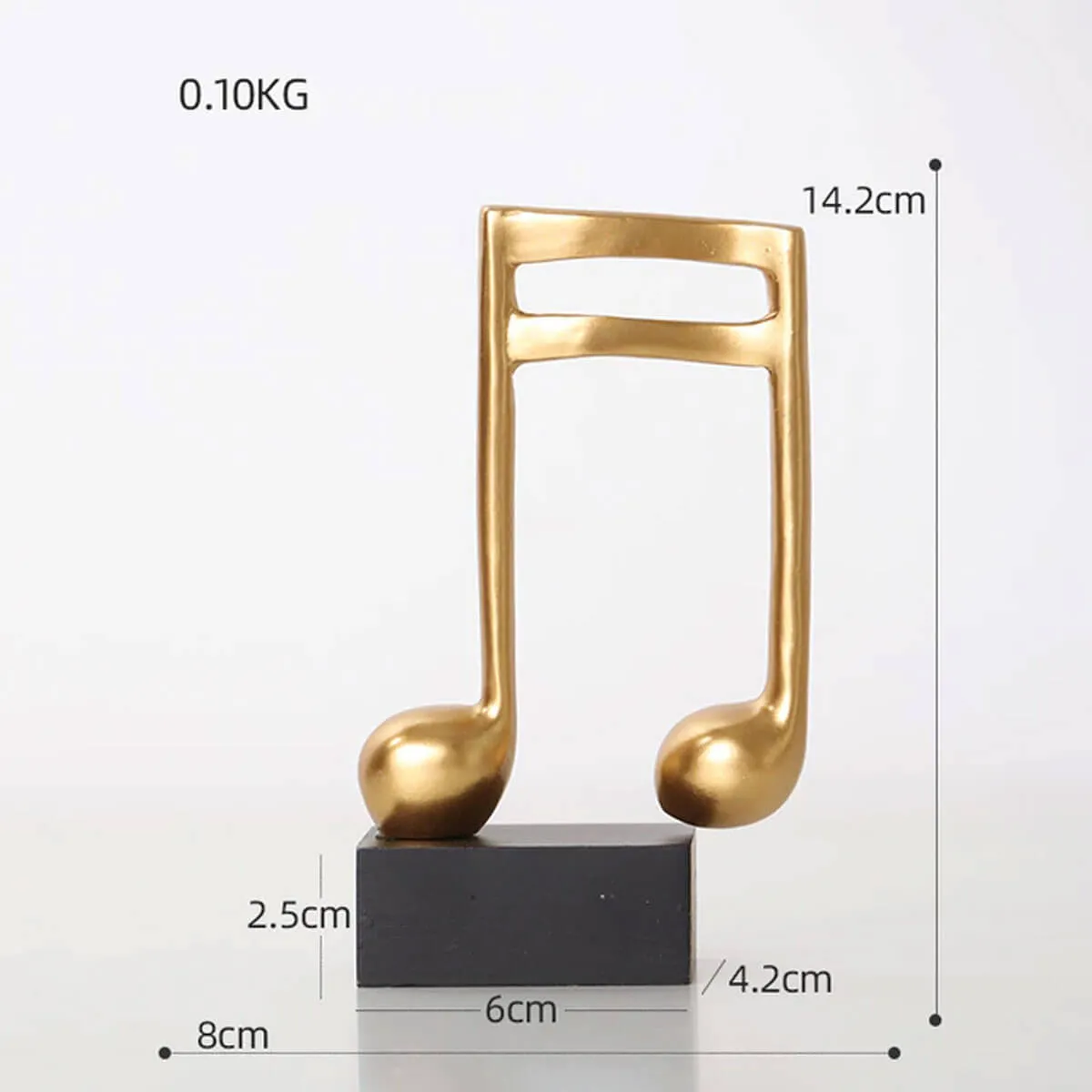 Music Symbols Decoration Resin Golden Musician Notes Sculpture - Image 10