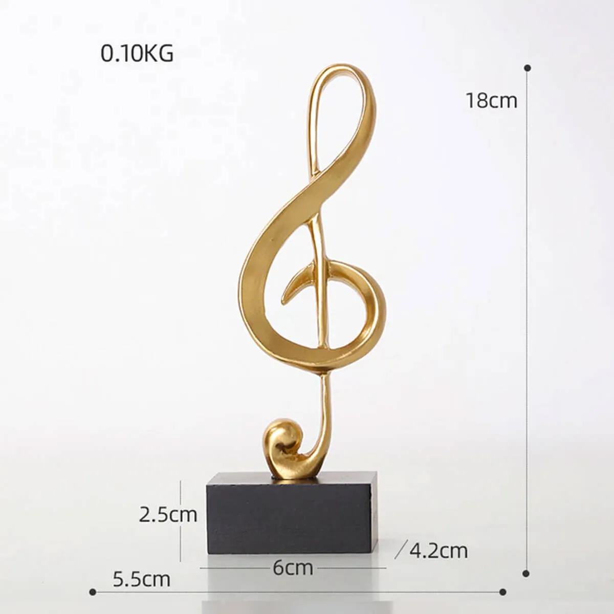 Music Symbols Decoration Resin Golden Musician Notes Sculpture - Image 11