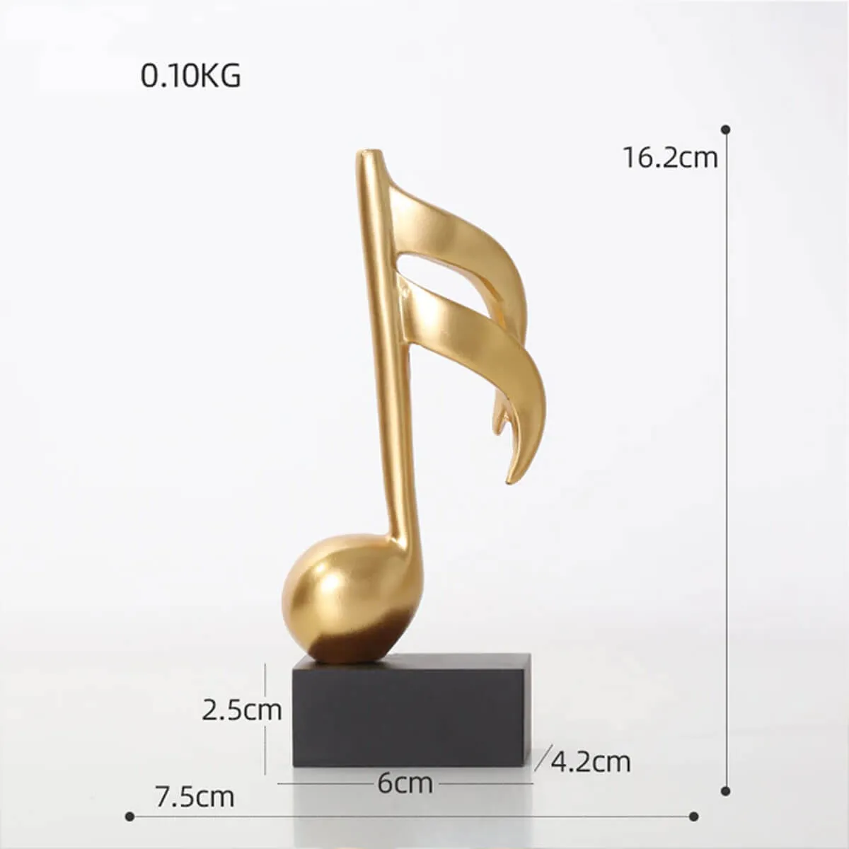 Music Symbols Decoration Resin Golden Musician Notes Sculpture - Image 9