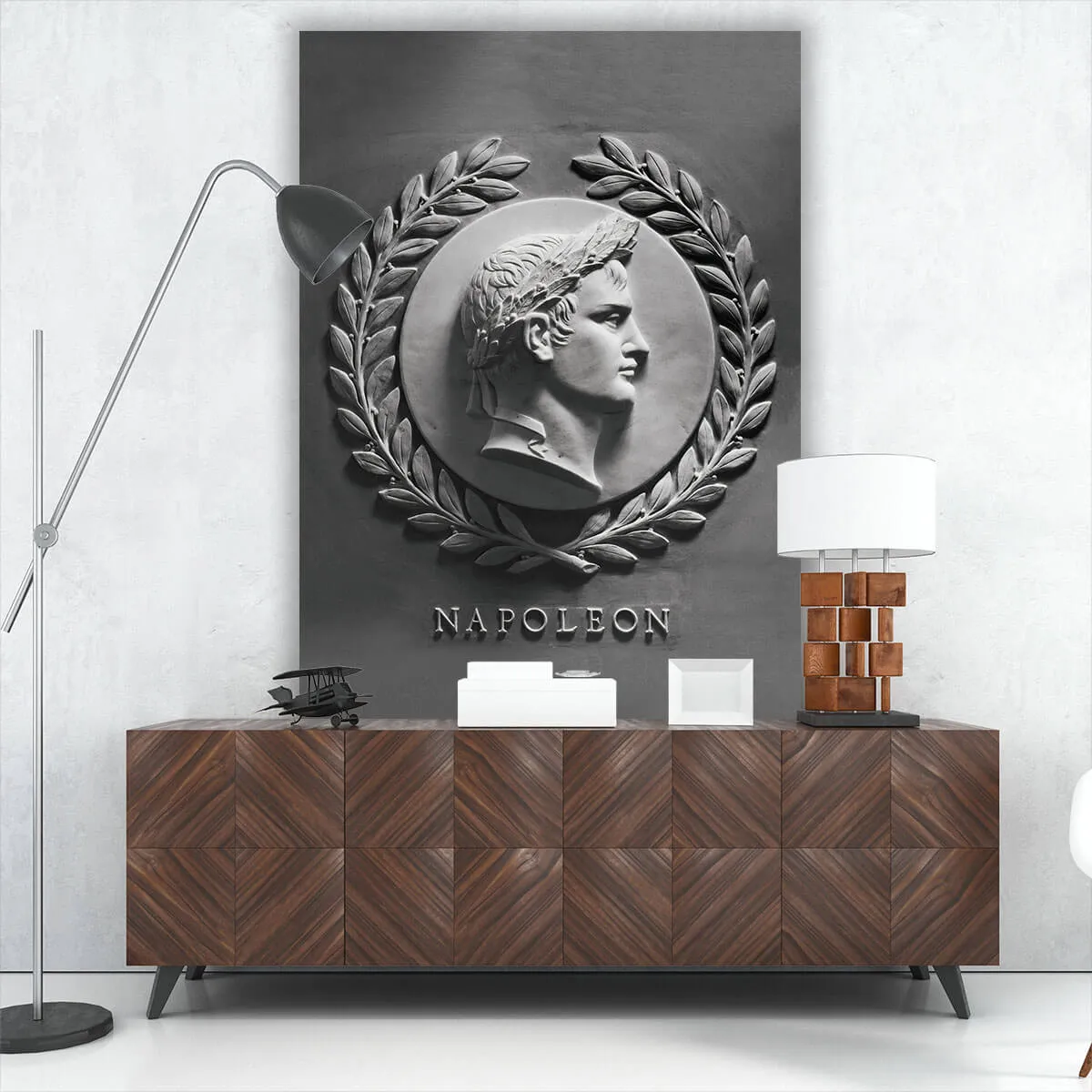Napoleon French Emperor Historic Stone Sculpture Canvas Print - Image 2