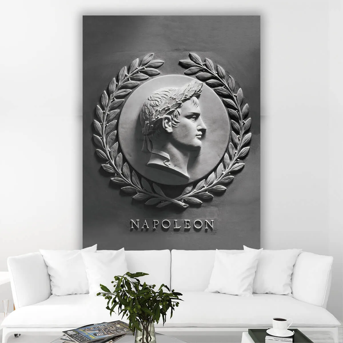 Napoleon French Emperor Historic Stone Sculpture Canvas Print - Image 5