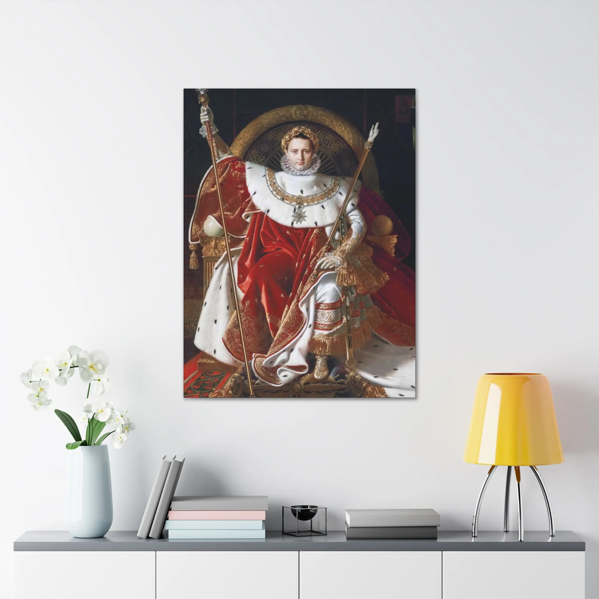 Napoleon I on His Imperial Throne Canvas Gallery Wraps - Image 10