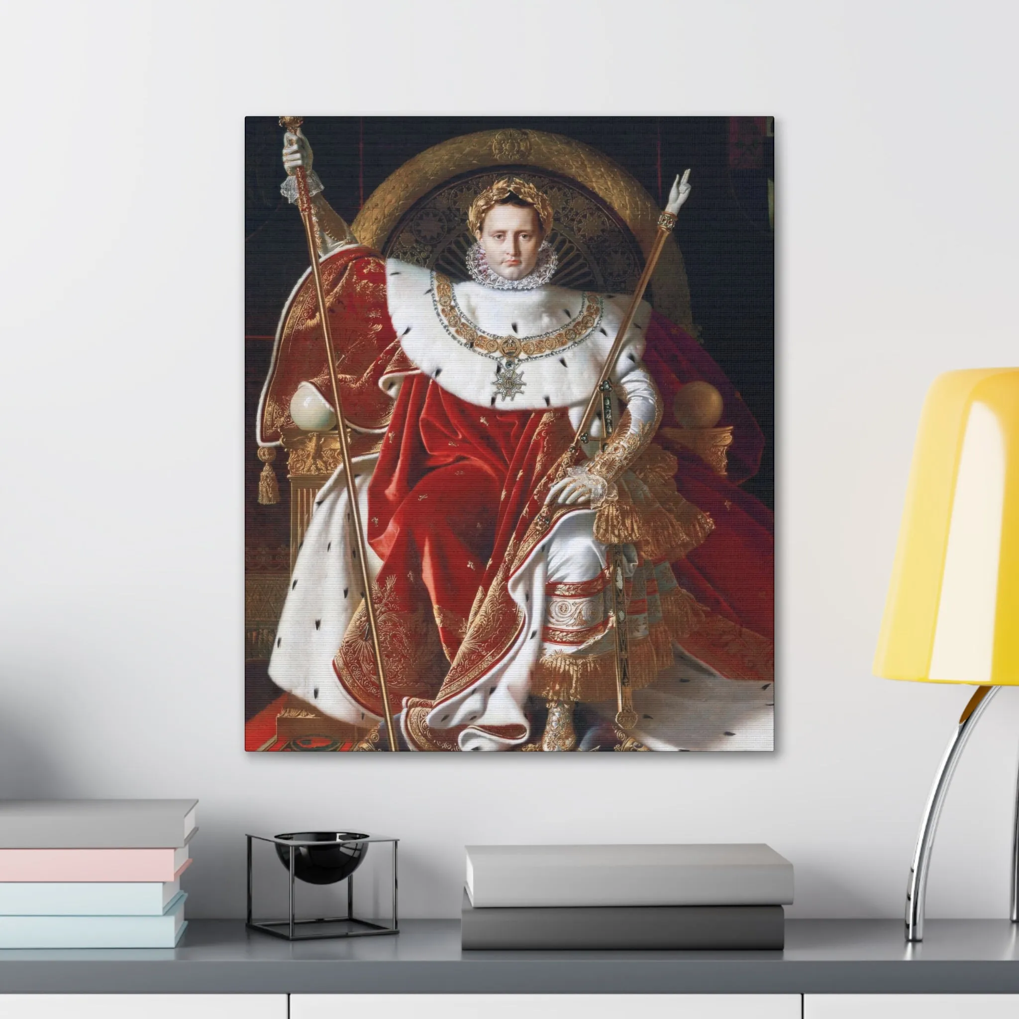 Napoleon I on His Imperial Throne Canvas Gallery Wraps - Image 2