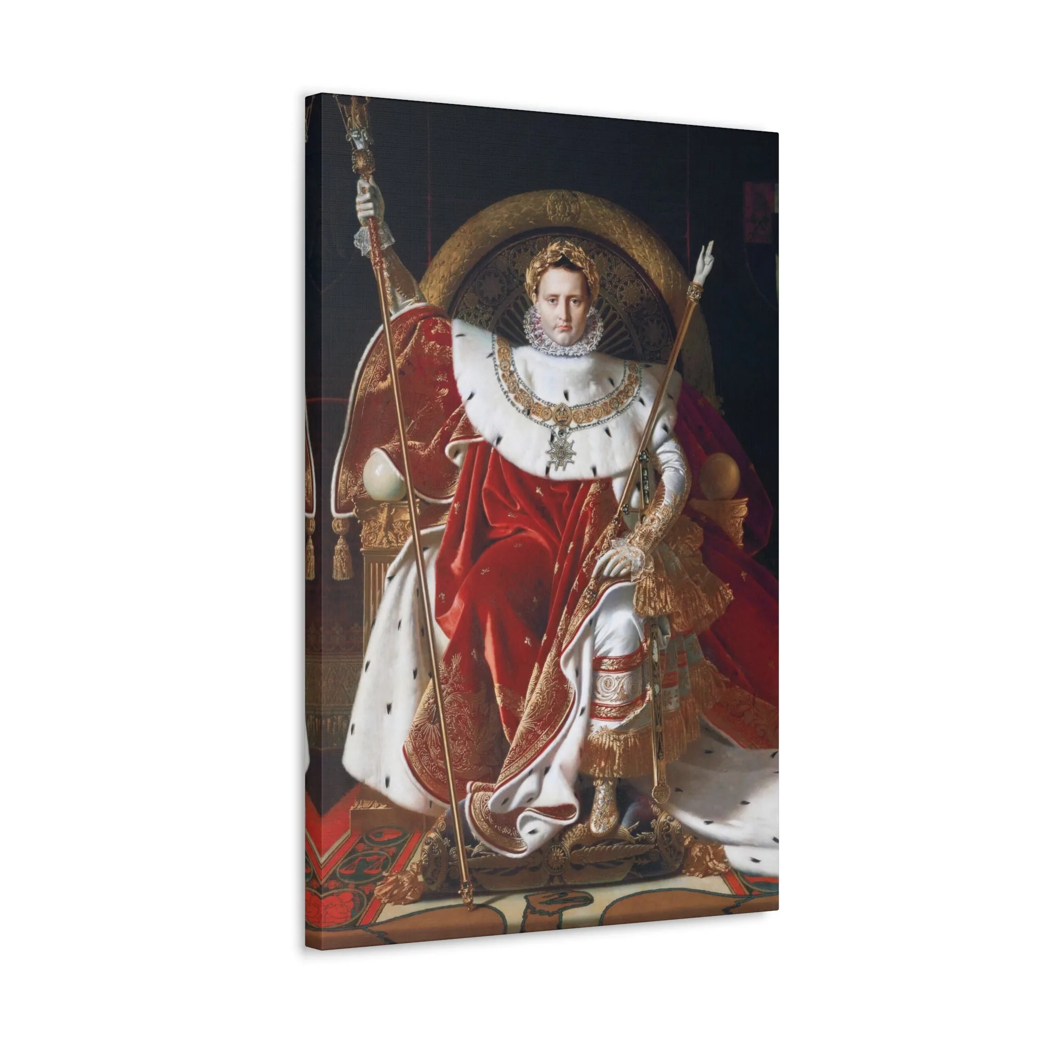 Napoleon I on His Imperial Throne Canvas Gallery Wraps - Image 3