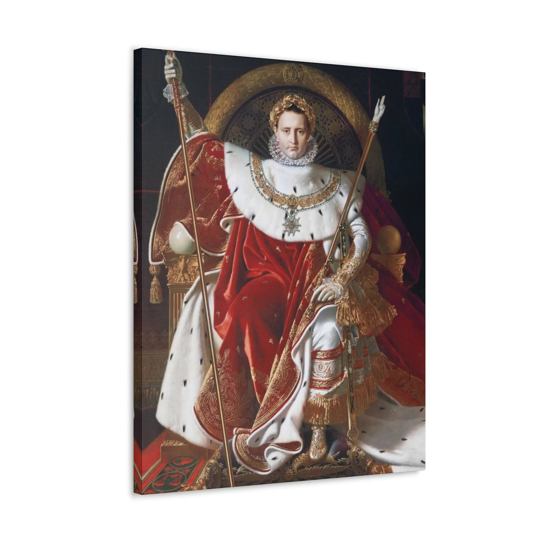 Napoleon I on His Imperial Throne Canvas Gallery Wraps - Image 5