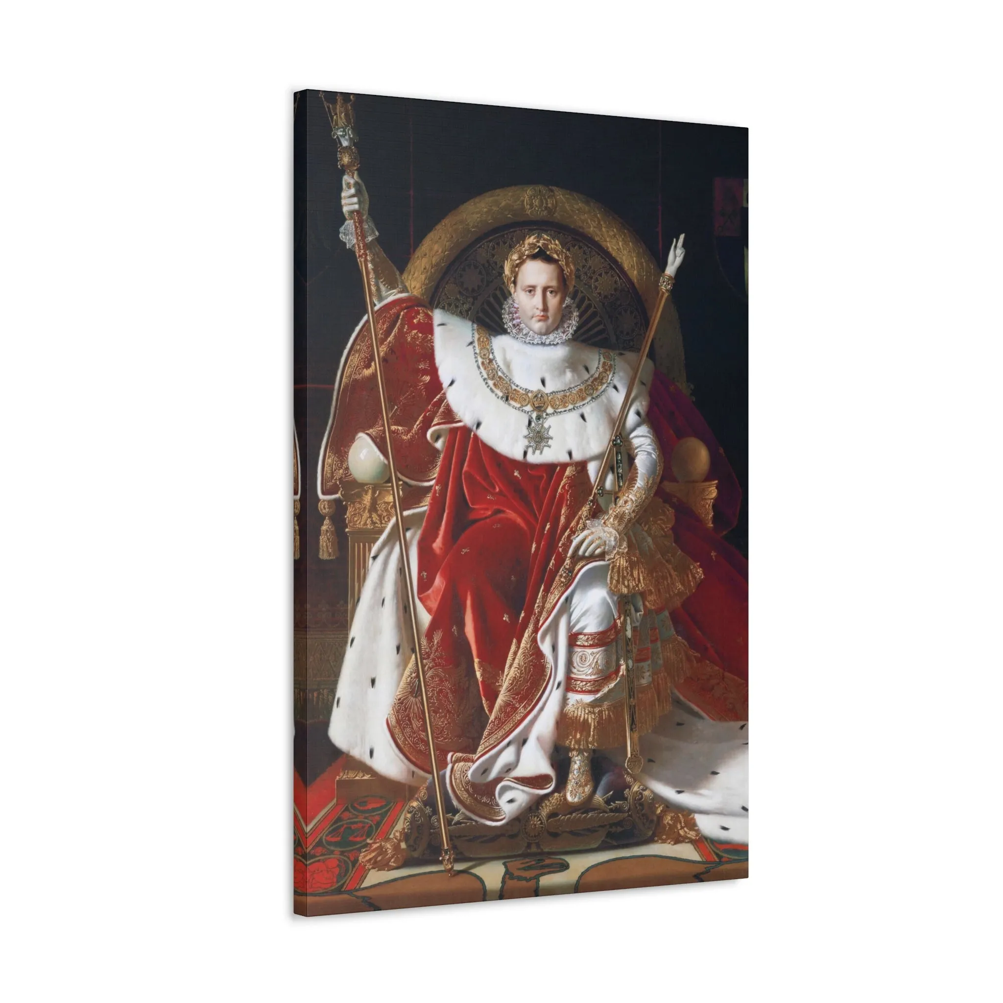 Napoleon I on His Imperial Throne Canvas Gallery Wraps - Image 7
